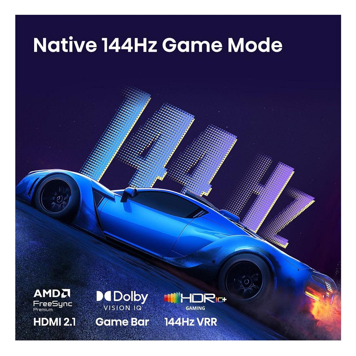 253,0cm/100" (3840x2160) Hisense 100E7DS PRO Smart TV 4K Hi-QLED 6ms 144Hz HDMI USB HDR WiFi Bluetooth Black/Grey
