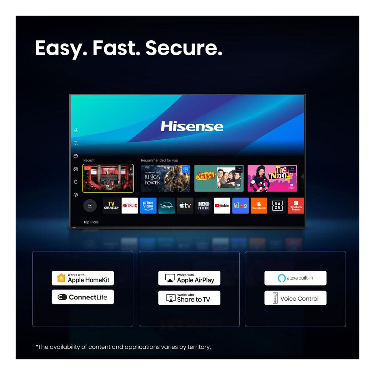 139,0cm/55" (3840x2160) Hisense 55E8S Smart TV 4K ULED 6ms 144Hz HDMI USB HDR WiFi Bluetooth Black/Grey