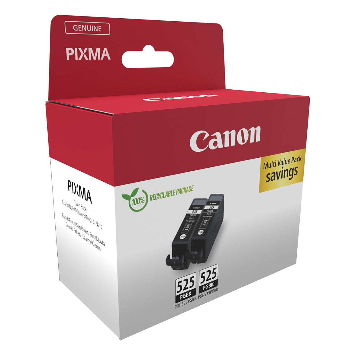 Canon 4529B017 2x Druckerpatrone schwarz PGI 525PGBK