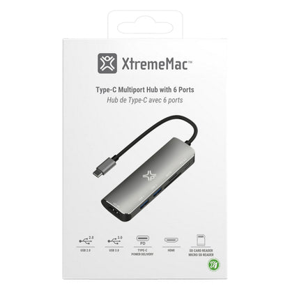 XWH-HUB6-13 XTREMEMAC Hub USB-C 6-port