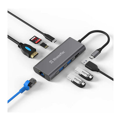 XWH-HUB8-13 XTREMEMAC Hub USB-C 8-port