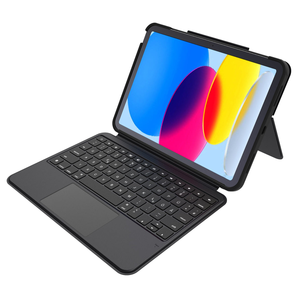 Deqster Smart Combo Touch Keyboard iPad 10.9" (10. Gen.) Apple smart connector, Deutsches Layout (QWERTZ)