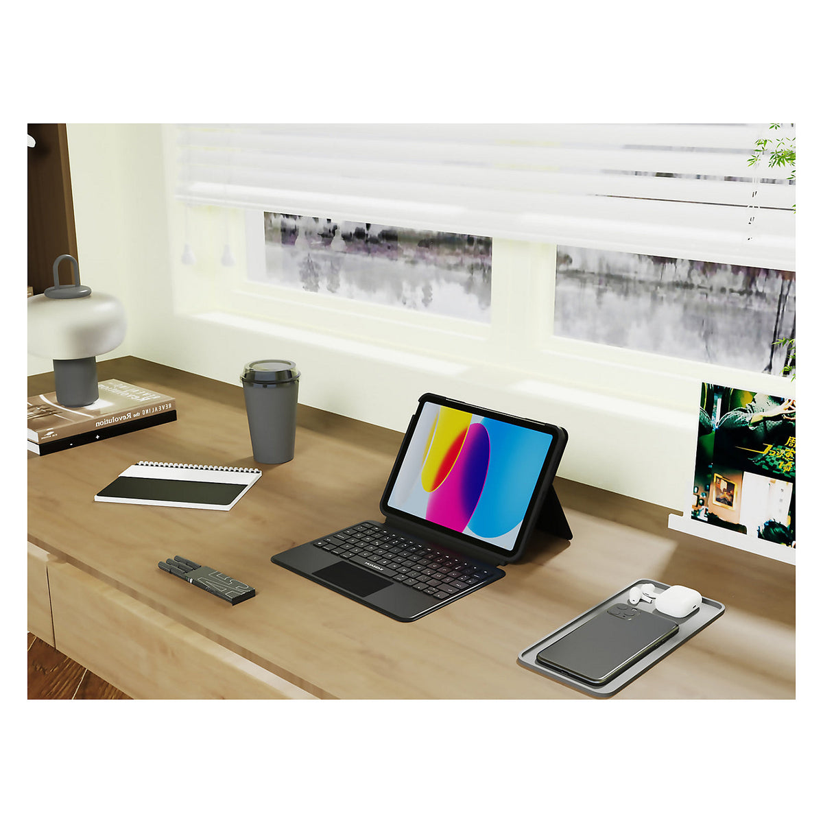 Deqster Smart Combo Touch Keyboard iPad 10.9" (10. Gen.) Apple smart connector, Deutsches Layout (QWERTZ)