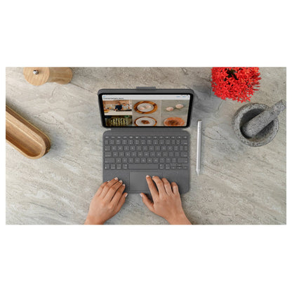 Logitech Combo Touch Keyboard Case iPad Tastatur und Foliohlle - mit Trackpad - QWERTY - US International Apple 10.9-inch iPad (10. Generation)