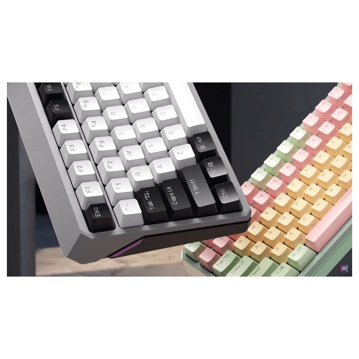 Cooler Master MK770 - Tastatur Hintergrundbeleuchtung - kabellos -2.4 GHz, Bluetooth 5.1, USB Französisch - Tastenschalter: Kailh Box V2 Red