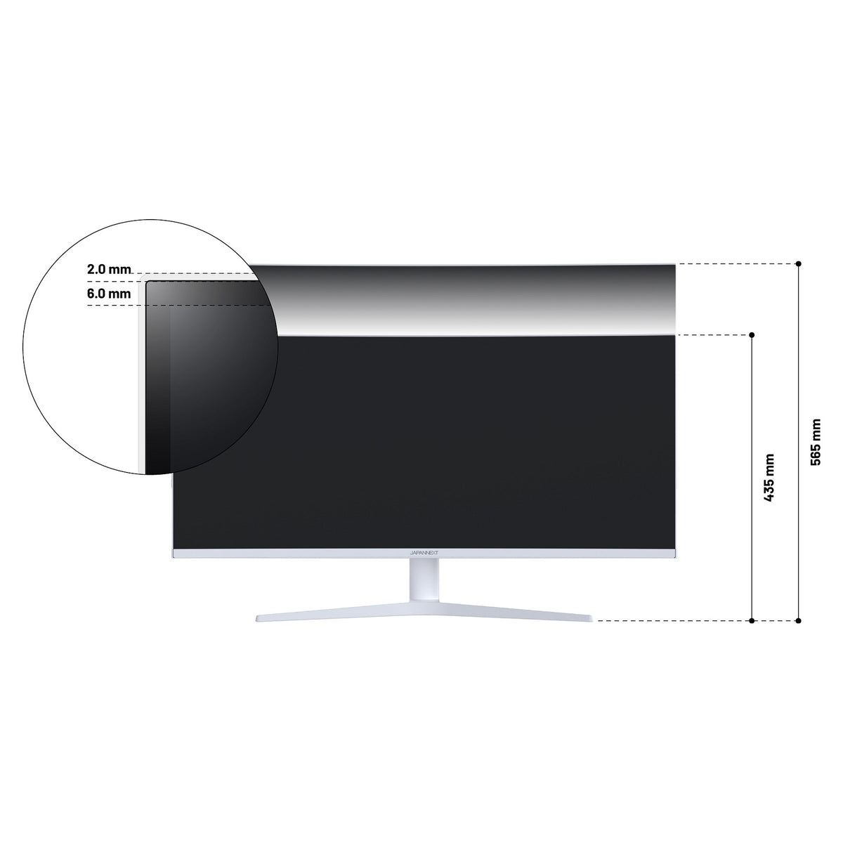 86,4cm/34" (3440x1440) Japannext JN-IPS340UWQHD60C-C65W-HS-W 21:9 UWQHD IPS 5ms 60Hz HDMI DisplayPort USB VESA Speaker Black