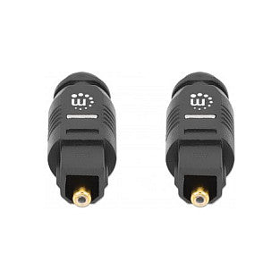 MANHATTAN Toslink Digitales Optisches Audiokabel 2 x Toslink S/PDIF-Stecker 1m vergoldete Kontakte schwarz