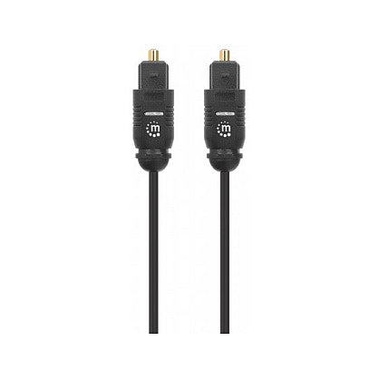 MANHATTAN Toslink Digitales Optisches Audiokabel 2 x Toslink S/PDIF-Stecker 5 m vergoldete Kontakte schwarz