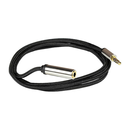 Python Audiokabel 4-pol. Klinkenst. an Buchse schwarz 1m