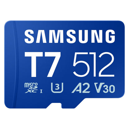 CARD SAMSUNG T7 microSD Speicherkarte 512GB fr Smartphones Tablets und Handheld-Konsolen bis zu 170MB/s Lesen MB-MB512T/WW