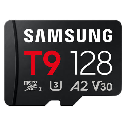 CARD SAMSUNG T9 microSD Speicherkarte 128GB bis zu 200 MB/s Lesen und 130 MB/s Schreiben MB-MH128T/WW