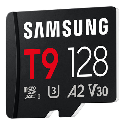 CARD SAMSUNG T9 microSD Speicherkarte 128GB bis zu 200 MB/s Lesen und 130 MB/s Schreiben MB-MH128T/WW