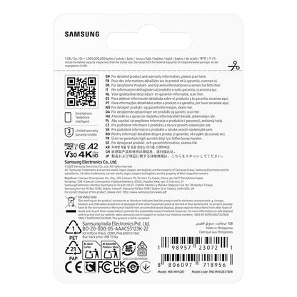 CARD SAMSUNG T9 microSD Speicherkarte 128GB bis zu 200 MB/s Lesen und 130 MB/s Schreiben MB-MH128T/WW