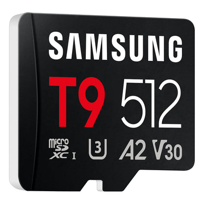 CARD SAMSUNG T9 microSD Speicherkarte 512GB bis zu 200 MB/s Lesen und 130 MB/s Schreiben MB-MH512T/WW