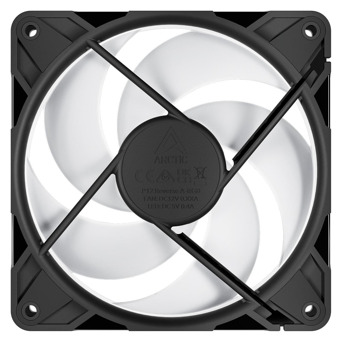 120mm ARCTIC Gehäuselüfter P12 Pro Reverse A-RGB PWM 3er-Pack schwarz 4-pin
