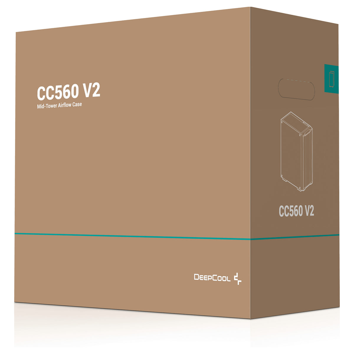 Midi DeepCool CC560 V2 schwarz Midi Tower Gehäuse ATX/mATX/Mini-ITX Glasfenster