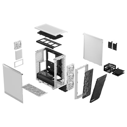 Midi Fractal Design Meshify 2 Compact RGB White TG Clear Tint Gaming Gehäuse