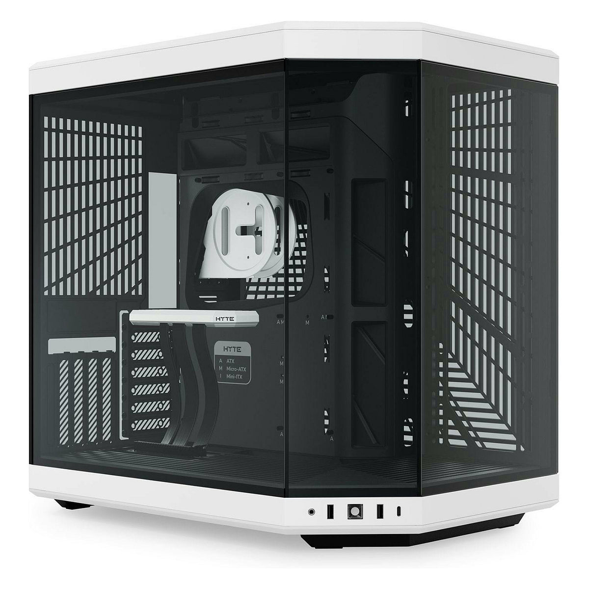 Midi HYTE Y70 Zweikammer ATX Midi Tower Gaming Gehäuse Schwarz/Weiß mit Glasfenster