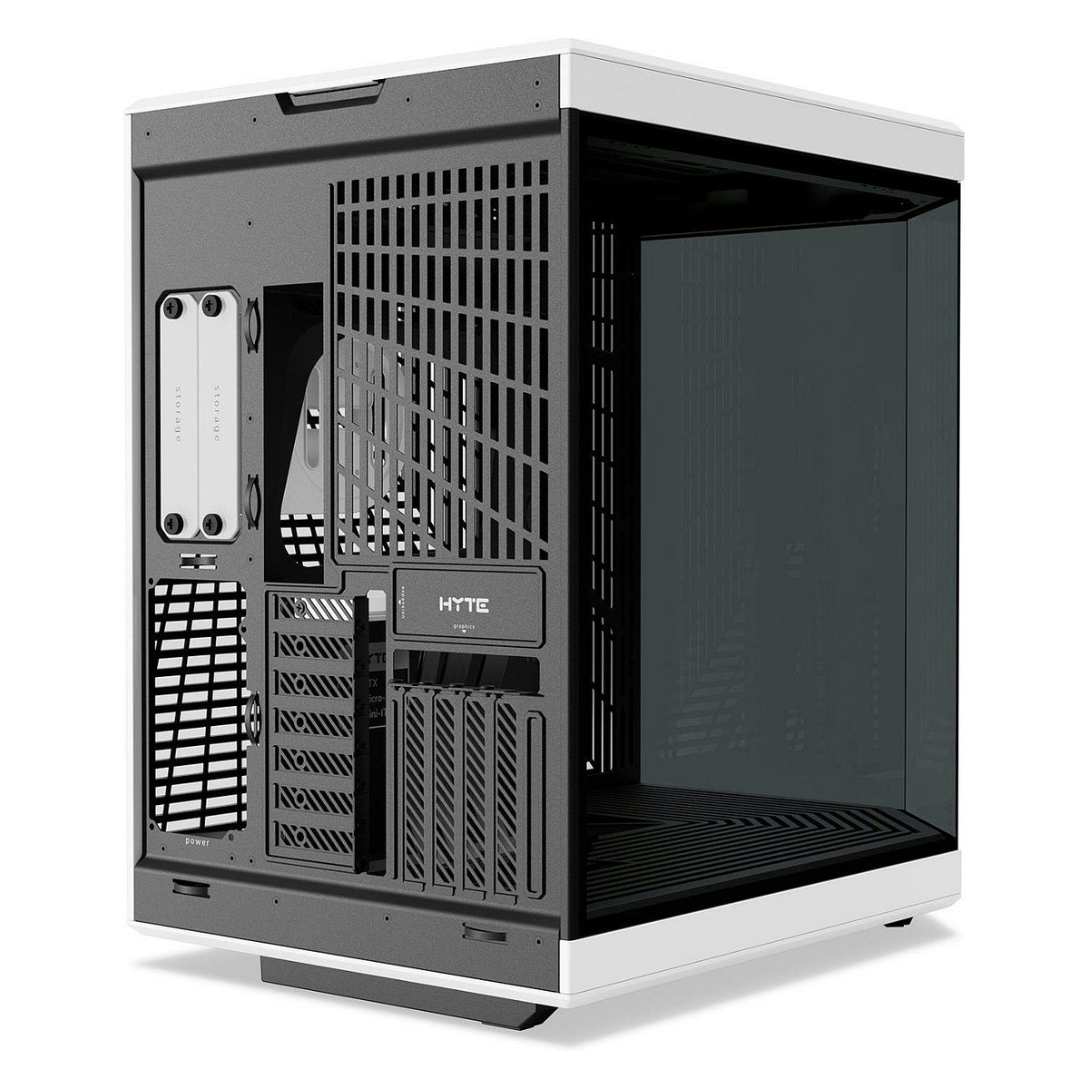 Midi HYTE Y70 Zweikammer ATX Midi Tower Gaming Gehäuse Schwarz/Weiß mit Glasfenster
