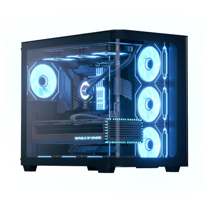 Midi Aerocool P500C-G-BK-v1 (schwarz, Tempered Glass x 3)