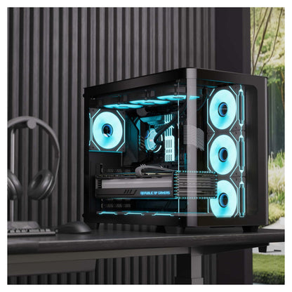 Midi Aerocool P500C-G-BK-v1 (schwarz, Tempered Glass x 3)