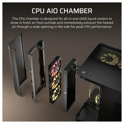 Midi Corsair Air 5400 RS-R ARGB Schwarz ATX Gaming Gehäuse