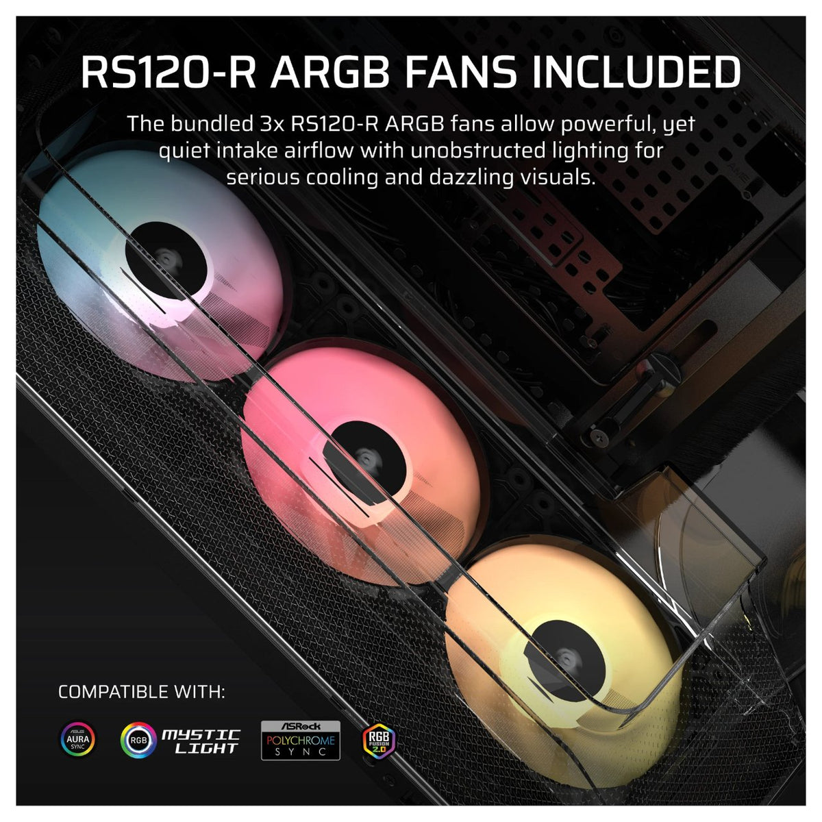 Midi Corsair Air 5400 RS-R ARGB Schwarz ATX Gaming Gehäuse
