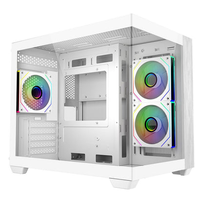 Midi Cooler Master Elite 481 Wood - MT - micro ATX - Seitenteil mit Fenster (gehärtetes Glas)