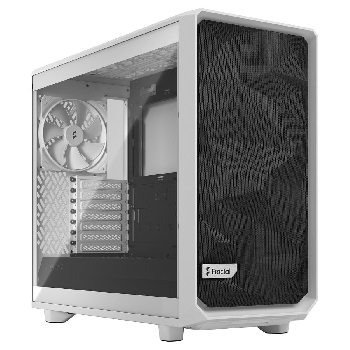 Midi Fractal Design Meshify 2 Lite White TG Clear Tint ATX Gaming Gehäuse mit Fenster