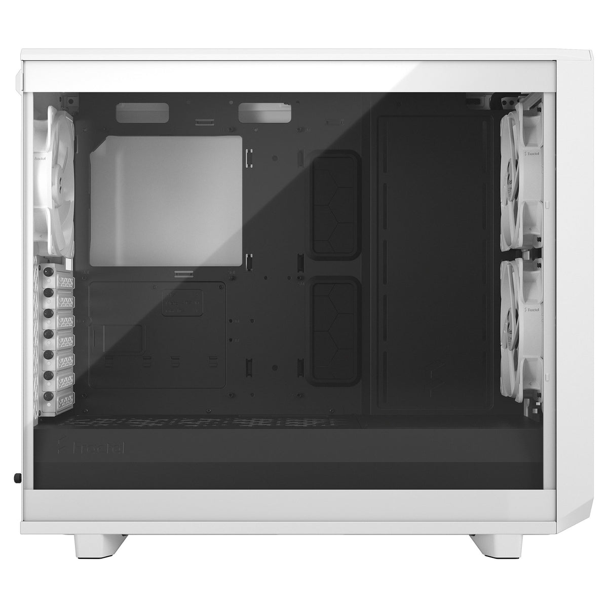Midi Fractal Design Meshify 2 Lite White TG Clear Tint ATX Gaming Gehäuse mit Fenster