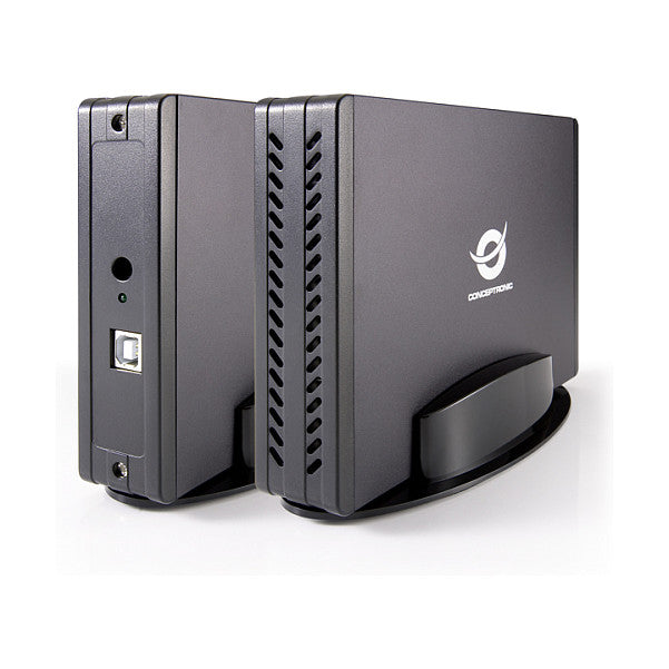 3,5" CONCEPTRONIC HDD Gehäuse 3.5"SATA HDD/SSD USB-A2.0 480Mbs sw