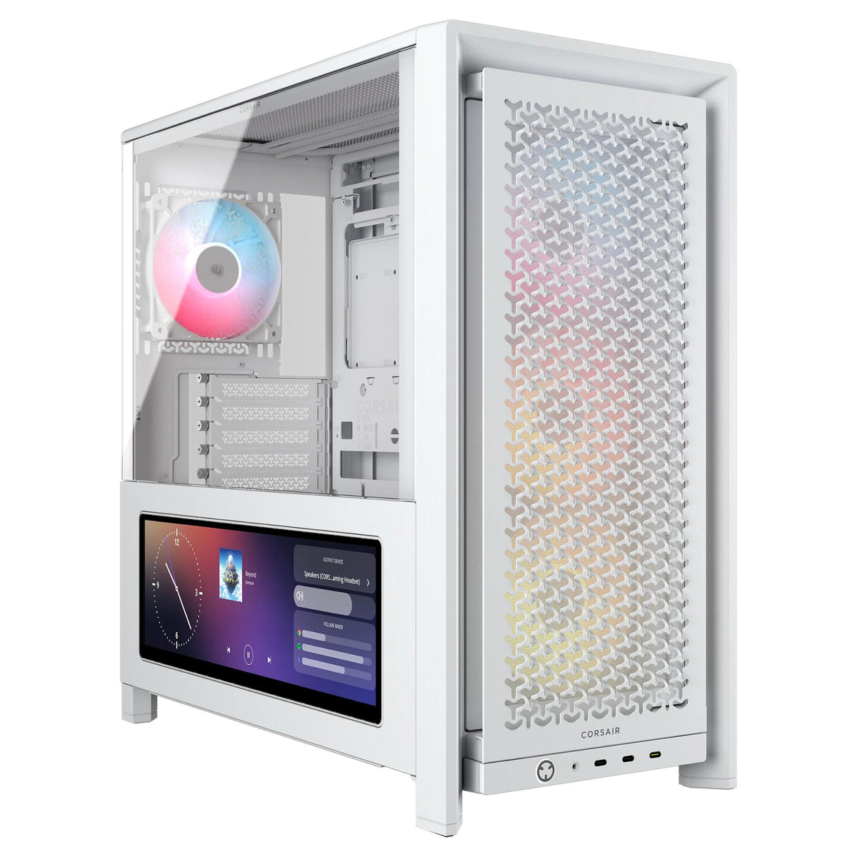 Midi CORSAIR Frame 4000D LCD RS ARGB Weiß Midi Tower ATX Gaming Gehäuse