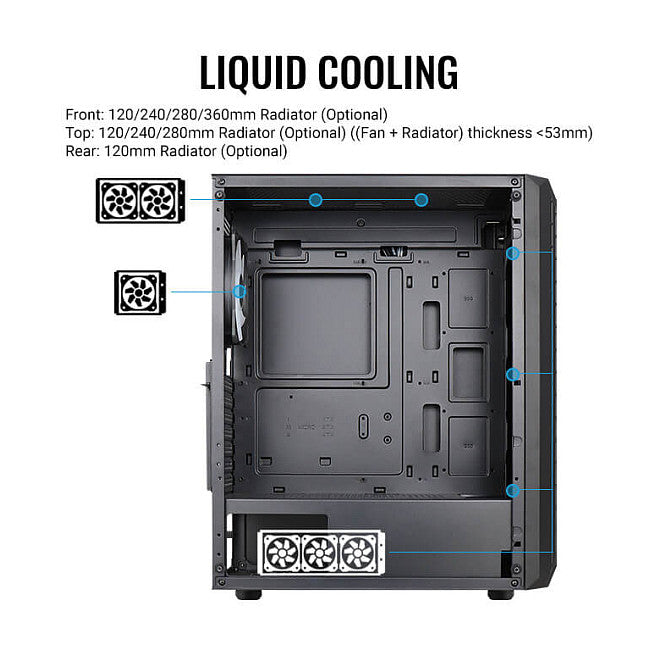 Midi AeroCool Beam-G v1 MicroATX/ATX/MiniITX (B)