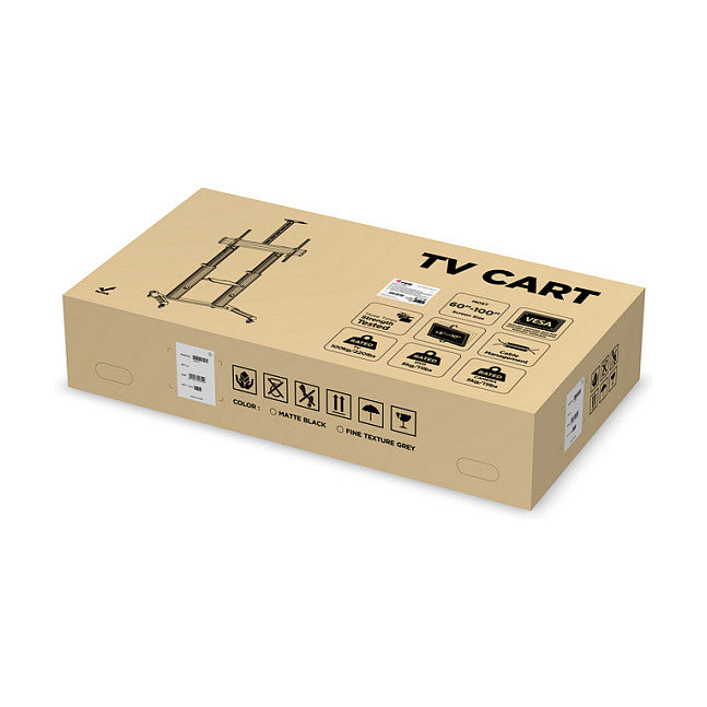 EQUIP 650605 TV Wagen Min. 152,4 cm (60") Max. 2,54 m (100") Max. VESA 1000 x 600 mm 100 kg Aluminium