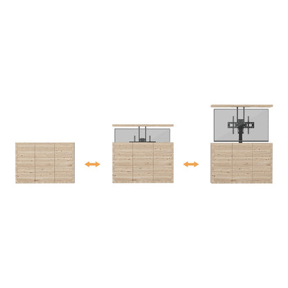 EQUIP 650606 TV Lift Min. 94 cm (37") Max. 165,1 cm (65") Max. VESA 600 x 400 mm 50 kg Schwarz