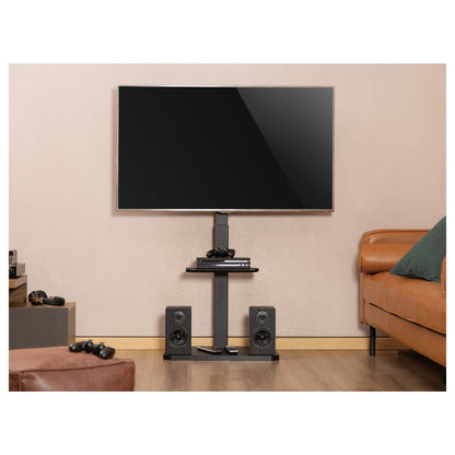 EQUIP 650613 TV-Bodenständer Min. 94 cm (37") Max. 190,5 cm (75") Max. VESA 600 x 400 mm 40 kg Schwarz