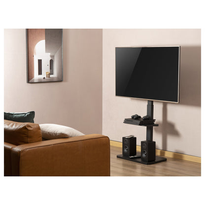 EQUIP 650613 TV-Bodenständer Min. 94 cm (37") Max. 190,5 cm (75") Max. VESA 600 x 400 mm 40 kg Schwarz