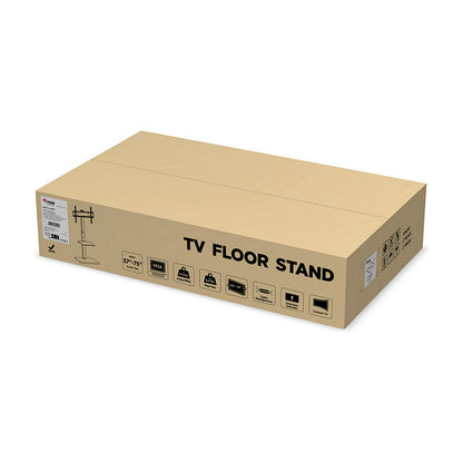 EQUIP 650613 TV-Bodenständer Min. 94 cm (37") Max. 190,5 cm (75") Max. VESA 600 x 400 mm 40 kg Schwarz