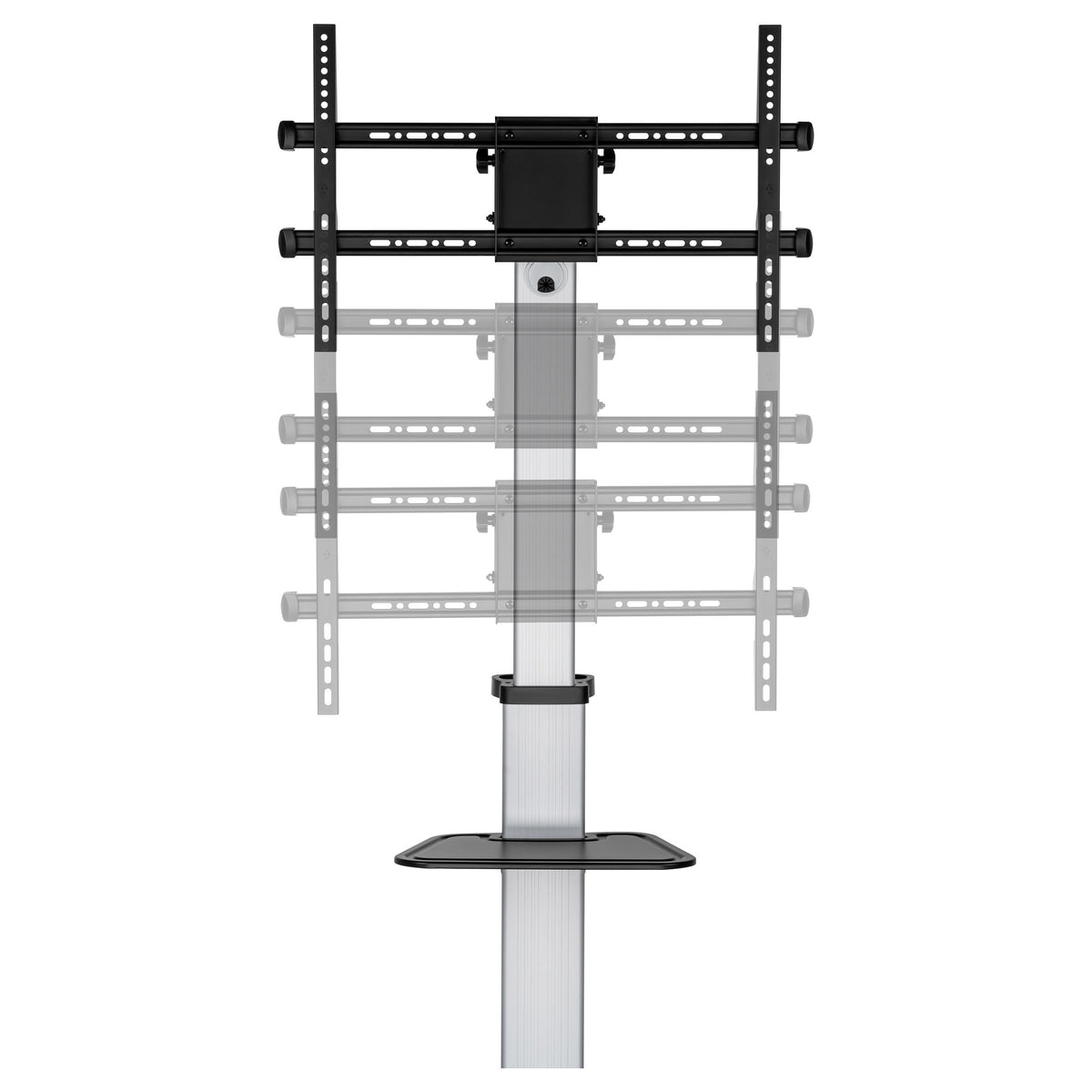 EQUIP 650630 TV-Bodenständer Min. 94 cm (37") Max. 2,18 m (86") Max. VESA 600 x 400 mm 50 kg Silber