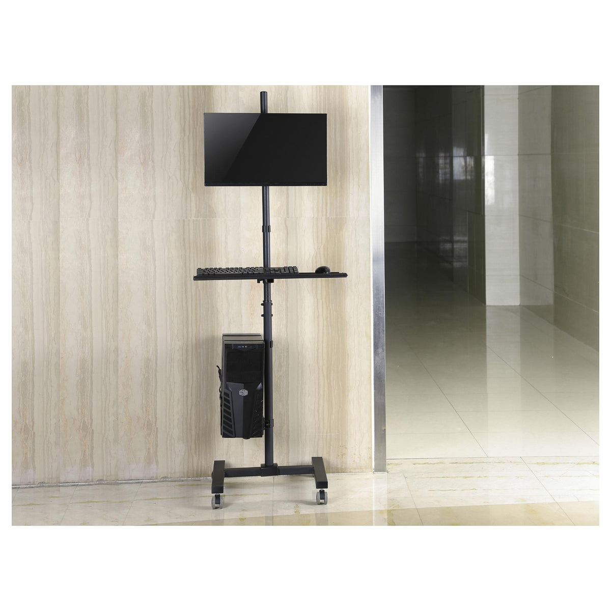 EQUIP 650171 Multimedia-Wagen Min. 43,2 cm (17") Max. 81,3 cm (32") Max. VESA 100 x 100 8 kg Schwarz