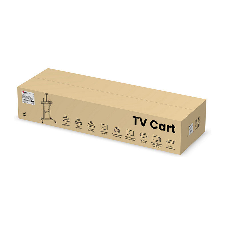 EQUIP 650631 TV-Wagen Min. 152,4 cm (60") Max. 2,54 m (100") Max. VESA 1000 x 600 mm 100 kg Schwarz