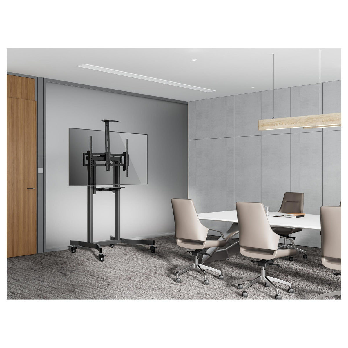 EQUIP 650633 Bodenstandhalter Min. 139,7 cm (55") Max. 2,54 m (100") Max. VESA 800 x 600 mm 120 kg Schwarz