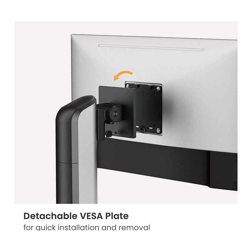 EQUIP 650129 Tisch/Bankhalterung Min. 43,2 cm (17") Max. 124,5 cm (49") Max. VESA 100 x 100 mm 18 kg Silber