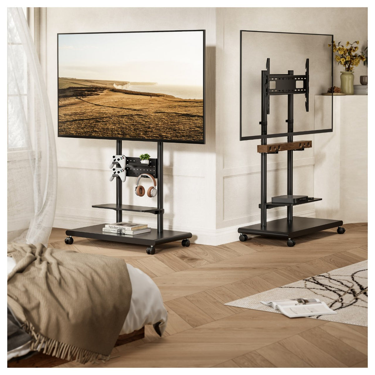 EQUIP 650635 Bodenstandhalter Min. 127 cm (50") Max. 2,29 m (90") Max. VESA 600 x 400 mm 60 kg Schwarz