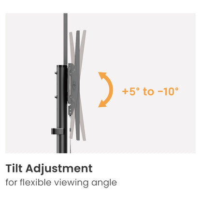 EQUIP 650637 Bodenstandhalter Min. 139,7 cm (55") Max. 2,54 m (100") Max. VESA 800 x 600 mm 70 kg Schwarz