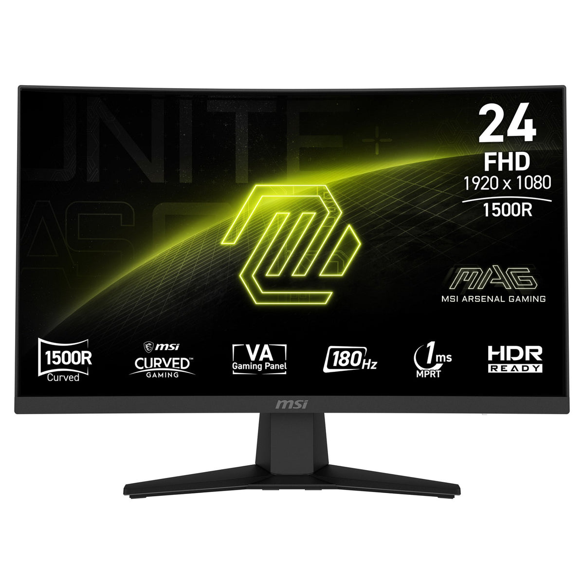 59,9 cm (23.6") 1920 x 1080 Pixel MSI 9S6-3BB31H-027 16:9 Full HD VA 1 180 Hz DisplayPort HDMI VESA