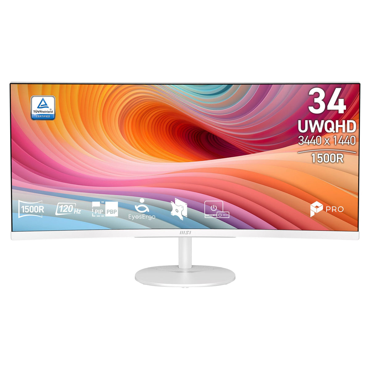 86,4 cm (34") 3440 x 1440 Pixel MSI 9S6-3PB2CT-057 21:9 UltraWide Quad HD VA 4 ms 120 Hz DisplayPort HDMI DVI VESA Speaker