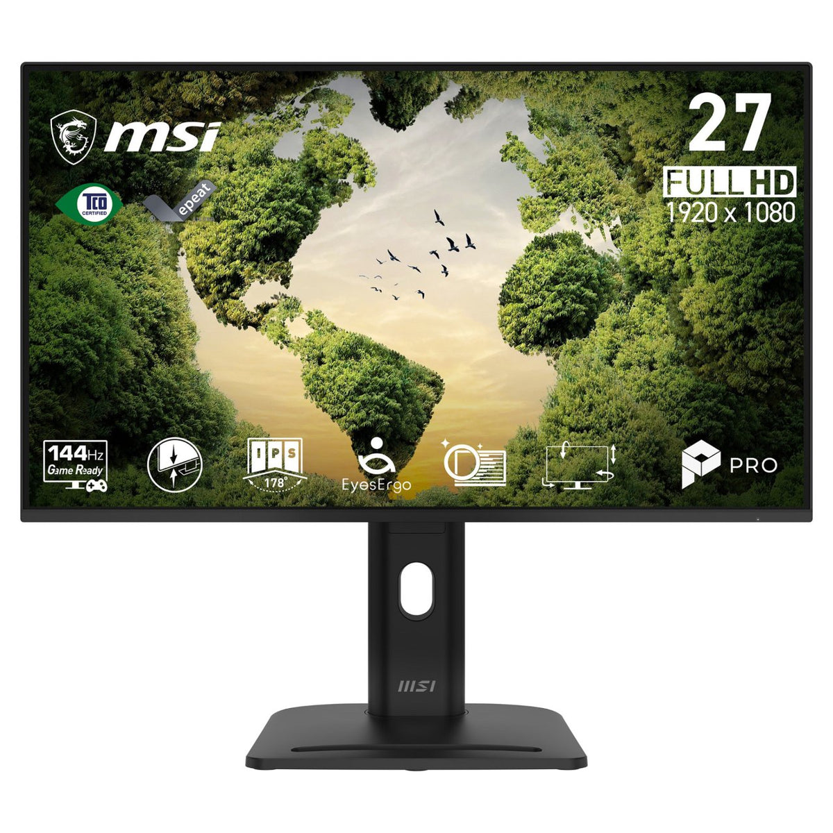 68,6 cm (27") 1920 x 1080 Pixel MSI PRO MP275PGN E14 16:9 Full HD IPS 4 ms 144 Hz HDR DisplayPort HDMI Pivot Height VESA Speaker