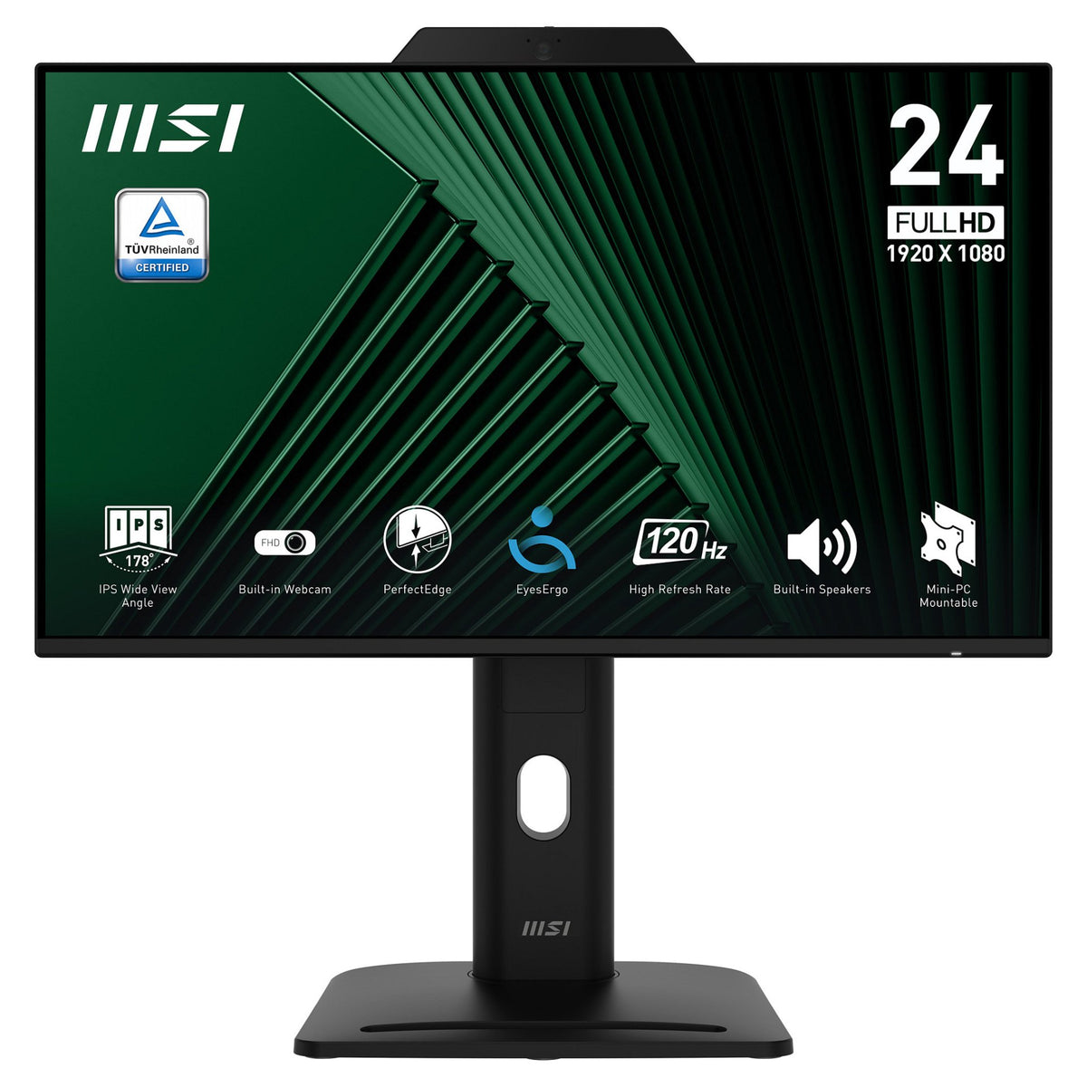 60,5 cm (23.8") 1920 x 1080 Pixel MSI 9S6-3PD89T-001 16:9 Full HD IPS 4 ms 120 Hz DisplayPort HDMI USB-Hub Pivot Height VESA Speaker