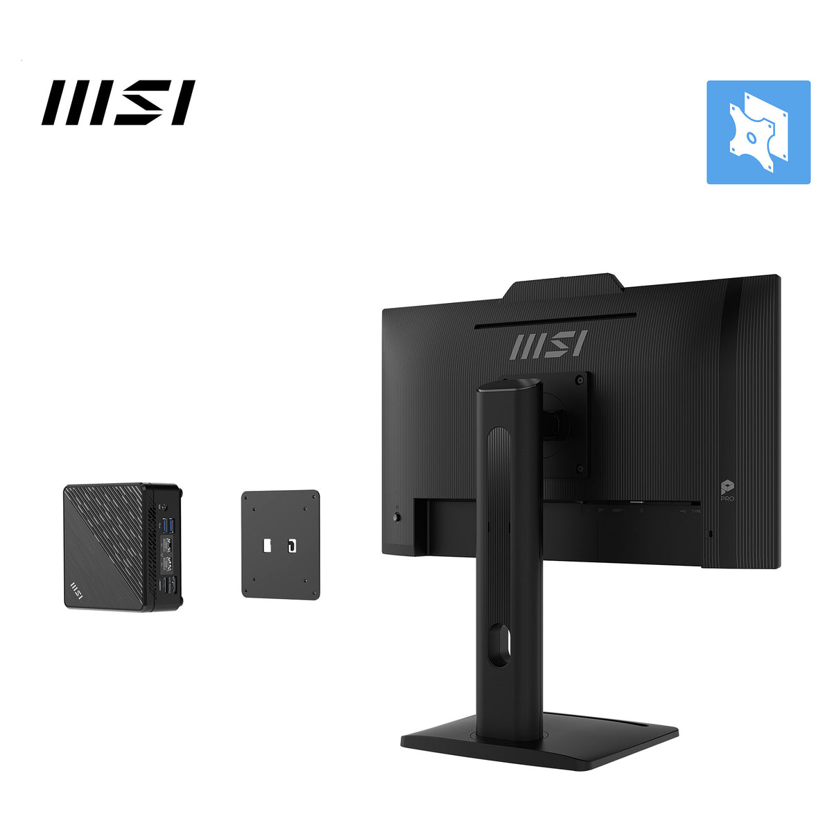60,5 cm (23.8") 1920 x 1080 Pixel MSI 9S6-3PD89T-001 16:9 Full HD IPS 4 ms 120 Hz DisplayPort HDMI USB-Hub Pivot Height VESA Speaker